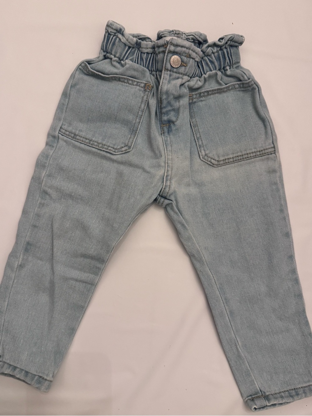 Zara Kids Light Blue Paperbag Denim 12 - 18 mo